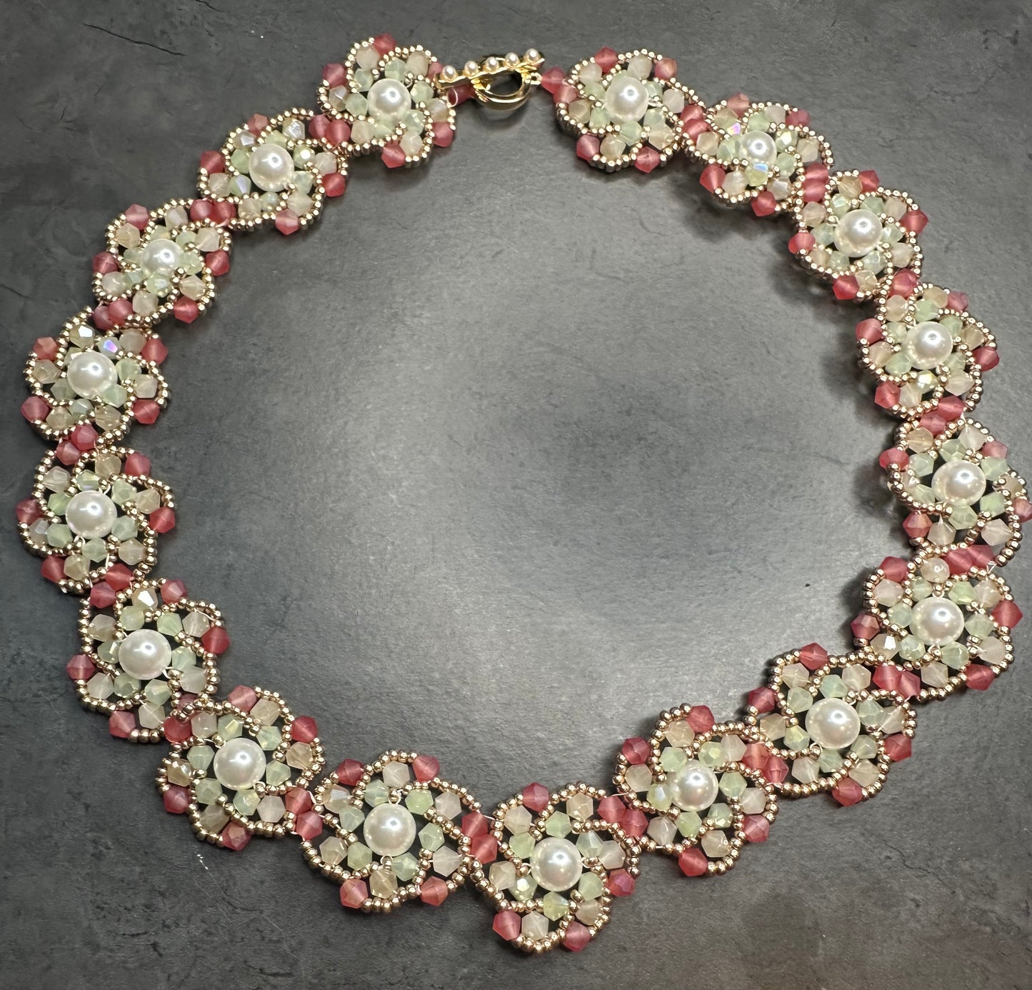 Cherry Blossom-Inspired Spiral Necklace