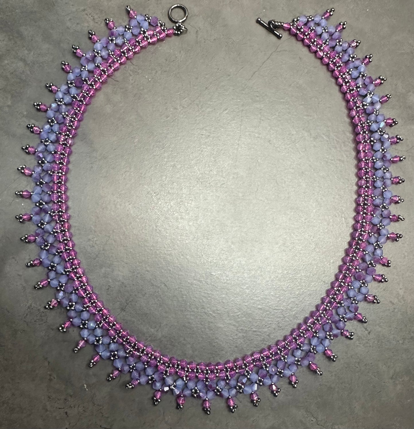 Metallic Black and Purple Necklace