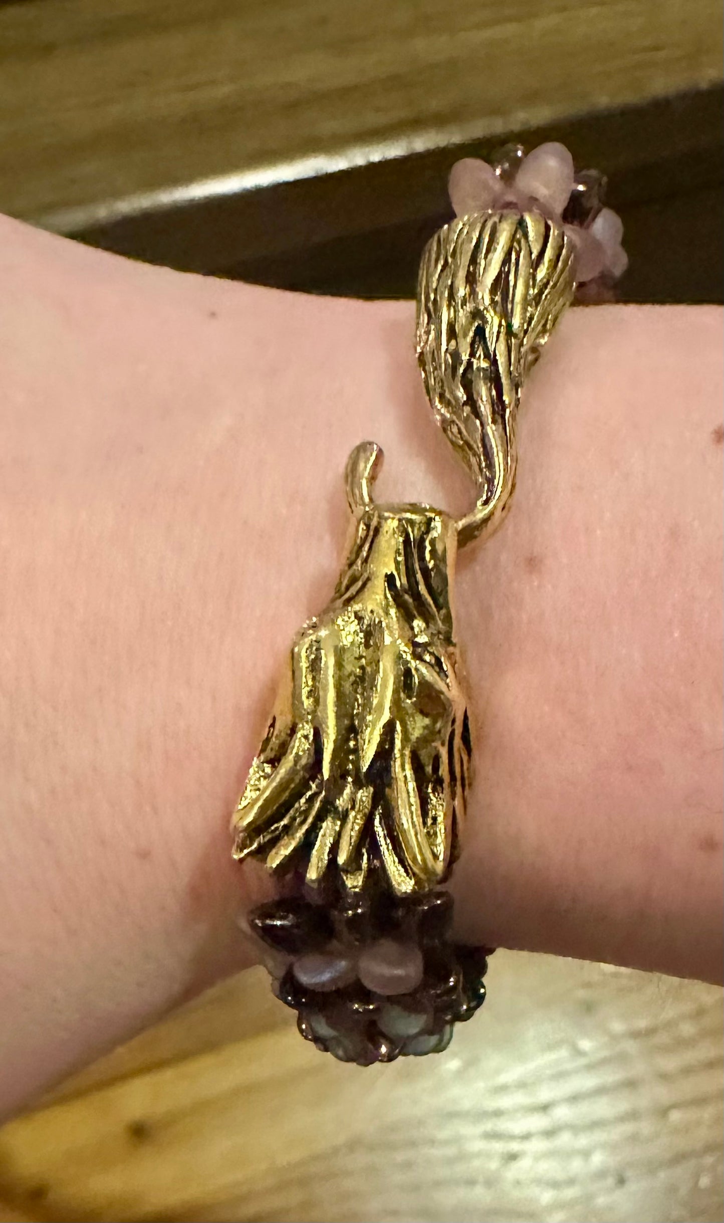 Dragon Bracelet - Deep Red and Gold